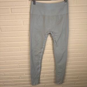 Alphalete Light Blue Gray Amplify Seamless Leggings, Women’s Size Medium